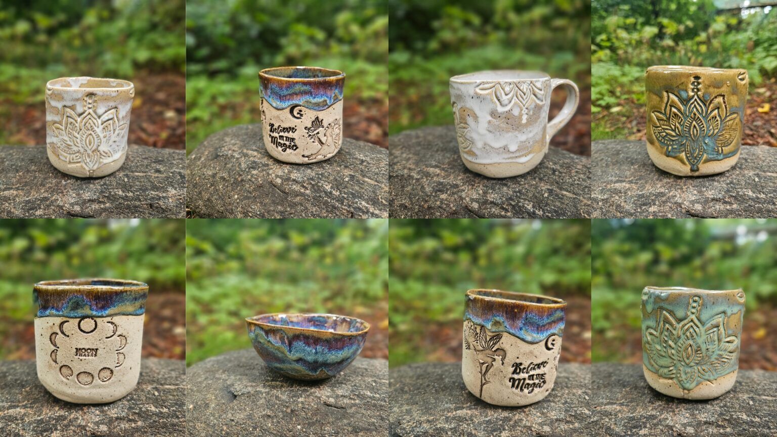 Neue Kakaozeremonie Becher und Tassen