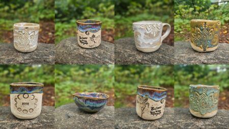 Neue Kakaozeremonie Becher und Tassen