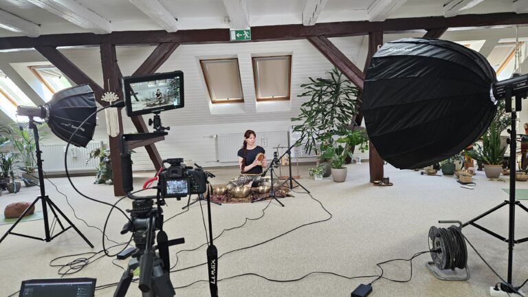 Video-Aufnahme im Yogastudio
