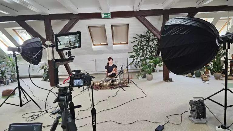 Video-Aufnahme im Yogastudio
